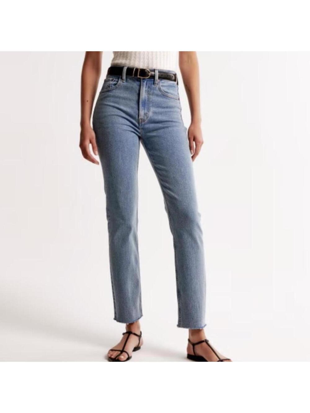 Abercrombie & Fitch Ultra High Rise Ankle Straight Jean Size 4 denim high waist
